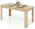 Dining Table for 4-6, 63" L Large Farmhouse Kitchen Table, Wooden Rectangular Dinner Table for Living Dining Room, Home Office, Dinette, 330LBS Capacity, Natural